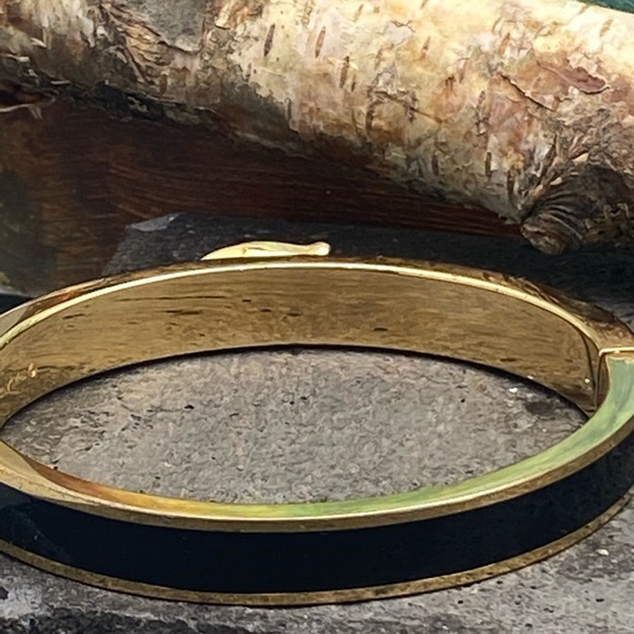 COACH SIGNATURE PUSH HINGED BANGLE BLACK - Picture 7 of 8